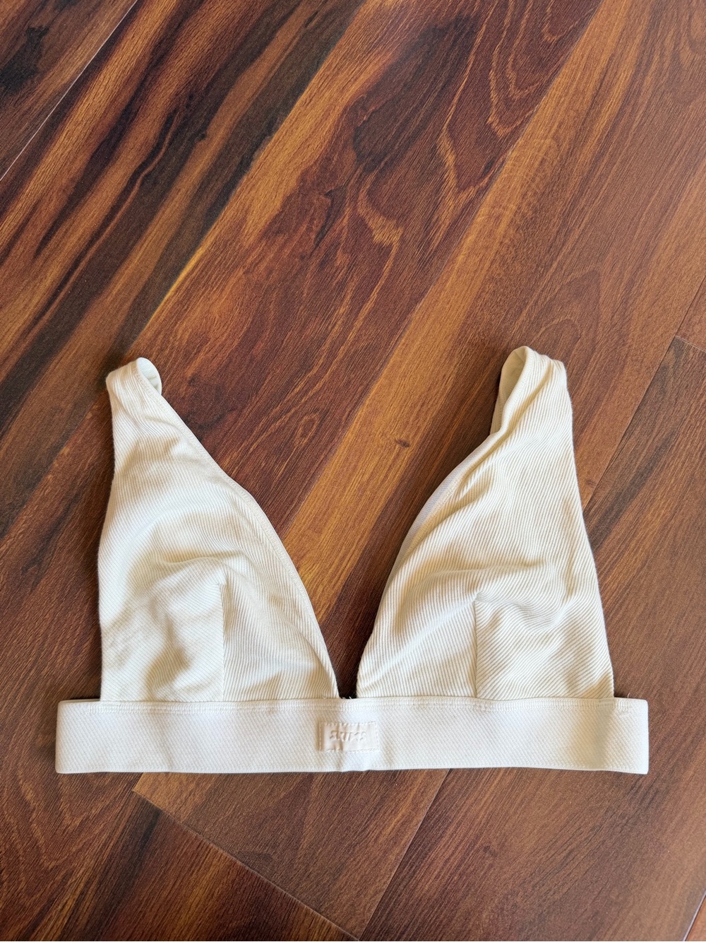 Skims 2X Cream Plunge Bralette Adjustable